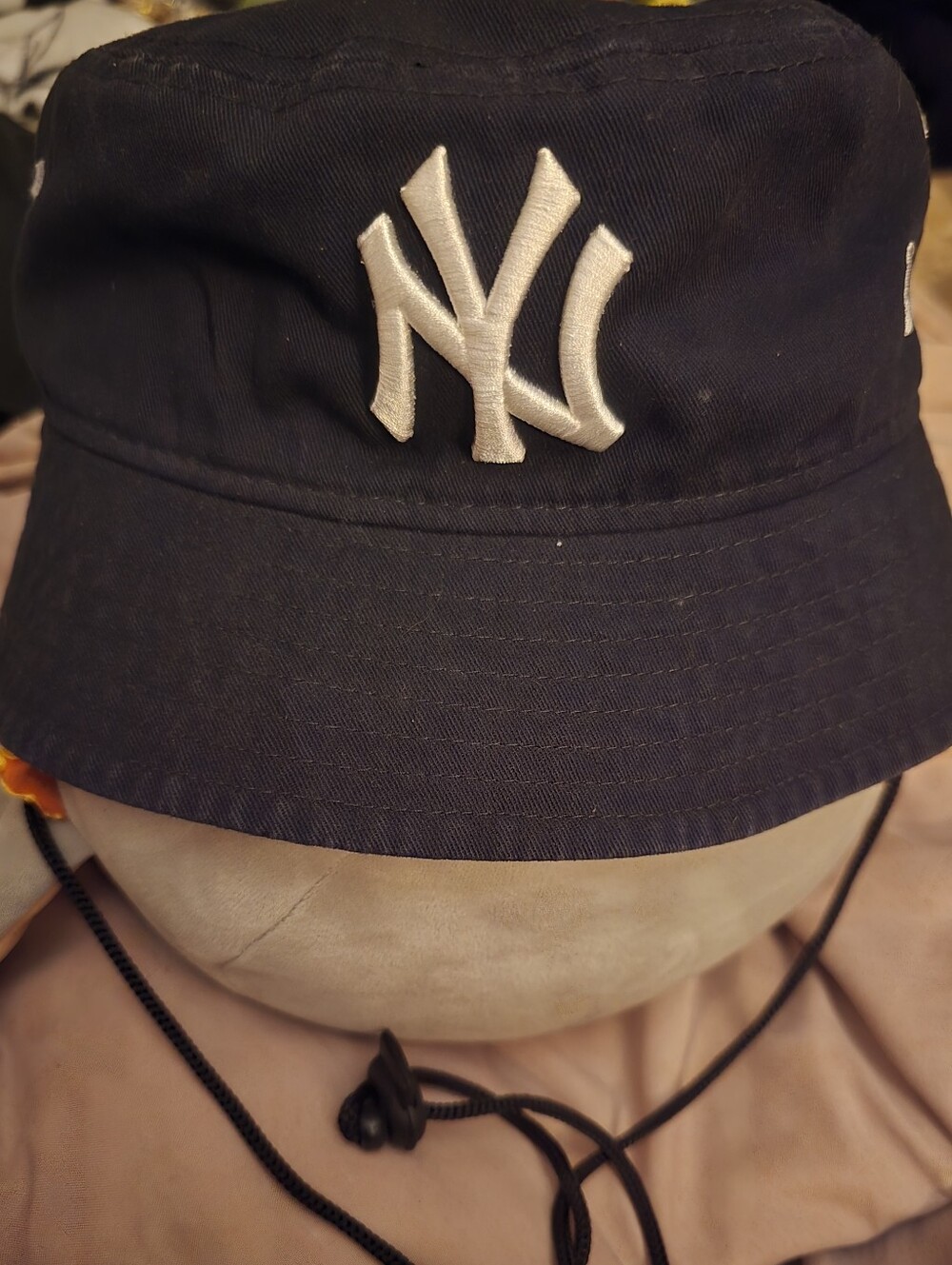 MLB New York Yankees Navy Bucket Hat with White NY Logo
